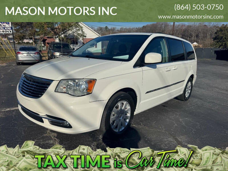 2013 Chrysler Town and Country for sale at MASON MOTORS INC in Spartanburg SC