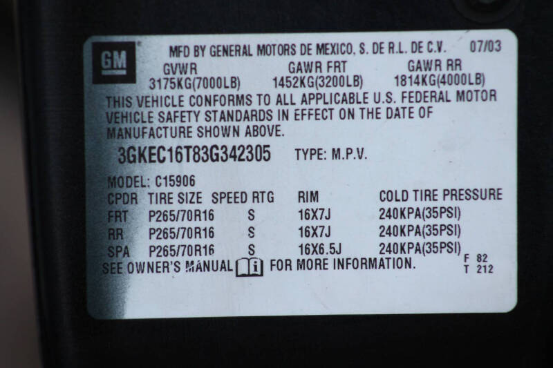 2003 GMC Yukon XL 1500 SLE