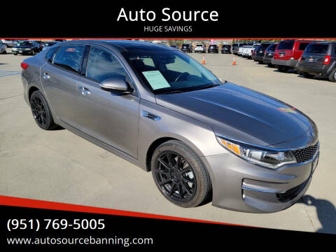 2018 Kia Optima for sale at Auto Source in Banning CA