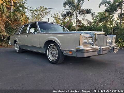 1983 Lincoln Town Car for sale at Autohaus of Naples in Naples FL
