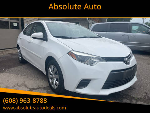 2016 Toyota Corolla for sale at Absolute Auto in Baraboo WI