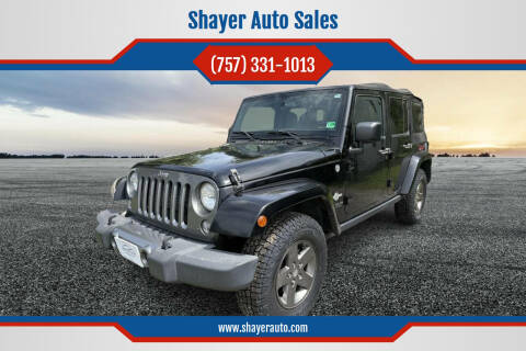 2015 Jeep Wrangler Unlimited for sale at Shayer Auto Sales in Cape Charles VA