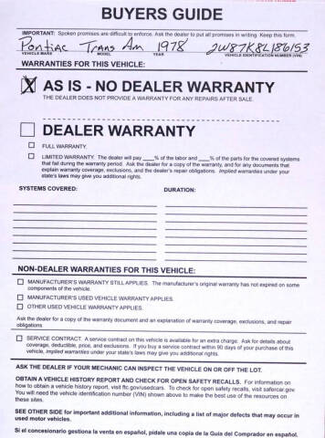 1978 Pontiac Trans Am