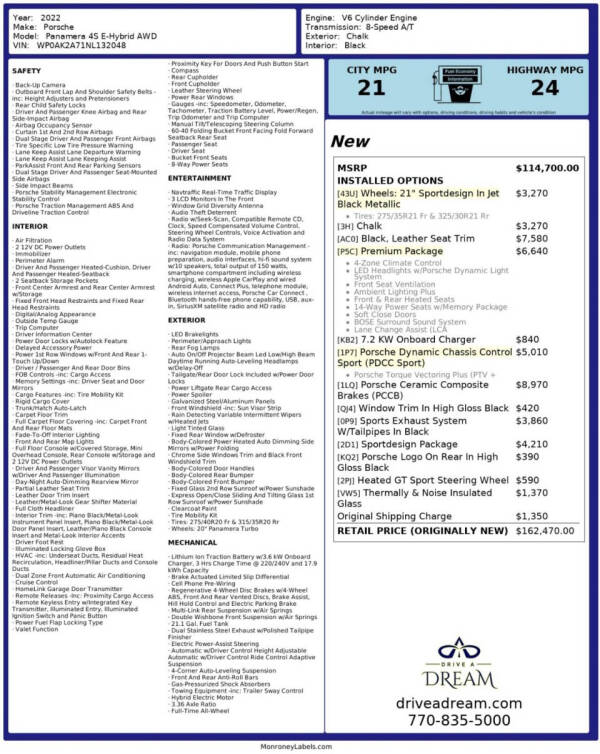 2022 Porsche Panamera 4S E-Hybrid