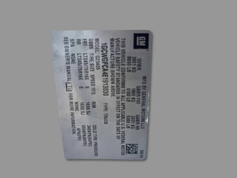 2014 Chevrolet Express 2500