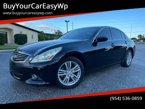 2011 Infiniti G37 Sedan for sale at BuyYourCarEasyWp in West Park FL