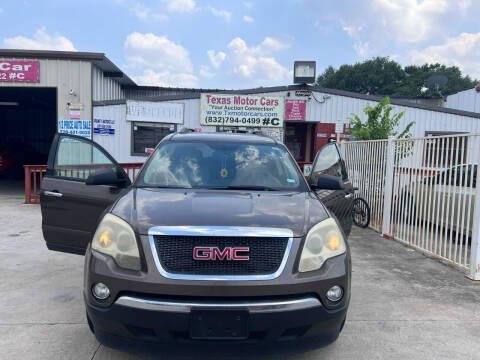2012 GMC Acadia for sale at TEXAS MOTOR CARS in Houston TX