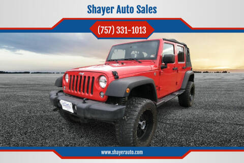 2016 Jeep Wrangler Unlimited for sale at Shayer Auto Sales in Cape Charles VA