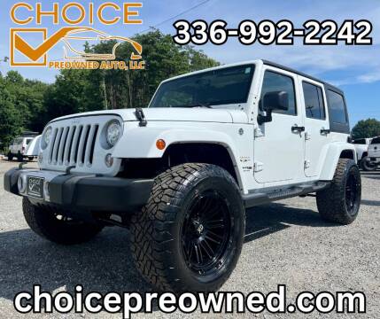 2018 Jeep Wrangler JK Unlimited for sale at CHOICE PRE OWNED AUTO LLC in Kernersville NC
