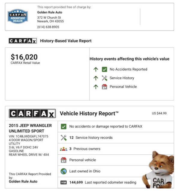2015 Jeep Wrangler Unlimited Sport