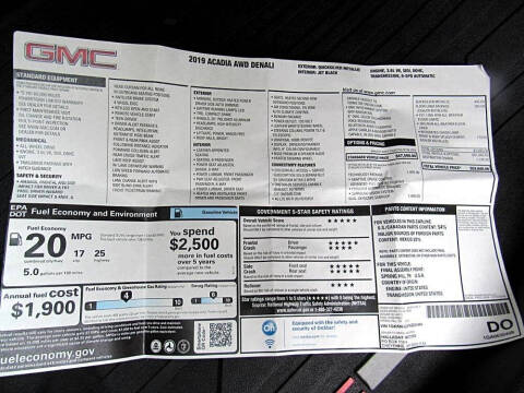 2019 GMC Acadia Denali