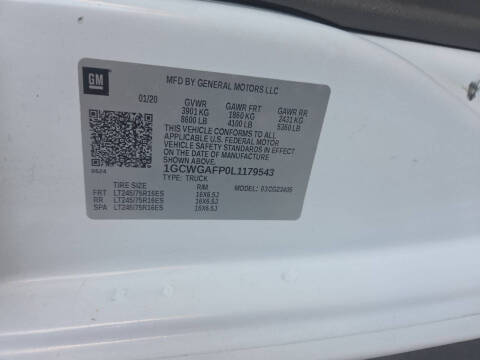 2020 Chevrolet Express 2500