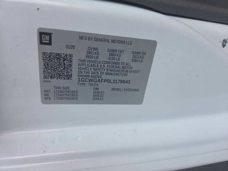 2020 Chevrolet Express 2500