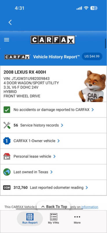 2008 Lexus RX 400h