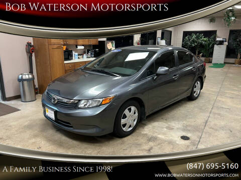 2012 Honda Civic for sale at Bob Waterson Motorsports in South Elgin IL