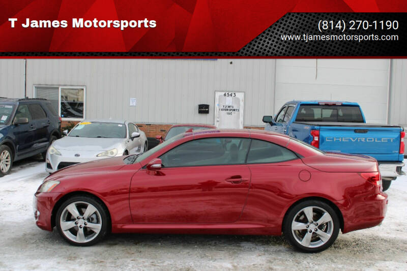 2010 Lexus IS 250C for sale at T James Motorsports in Gibsonia PA