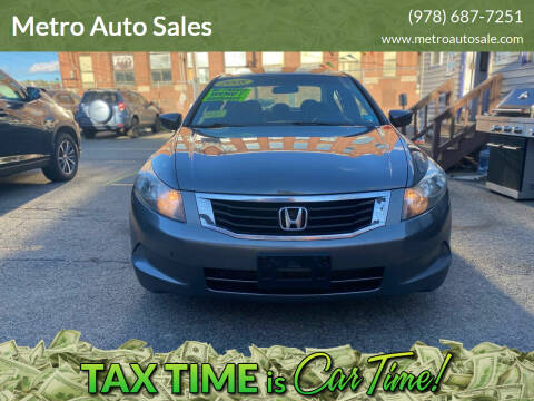 2008 Honda Accord for sale at Metro Auto Sales in Lawrence MA