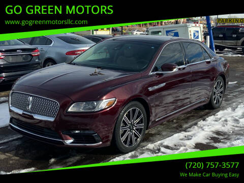 2017 Lincoln Continental for sale at GO GREEN MOTORS in Lakewood CO