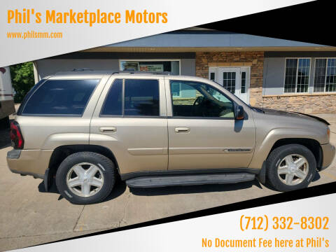 2003 Chevrolet TrailBlazer for sale at Phil's Marketplace Motors in Arnolds Park IA