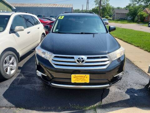 2013 Toyota Highlander for sale at Brothers Used Cars Inc in Sioux City IA