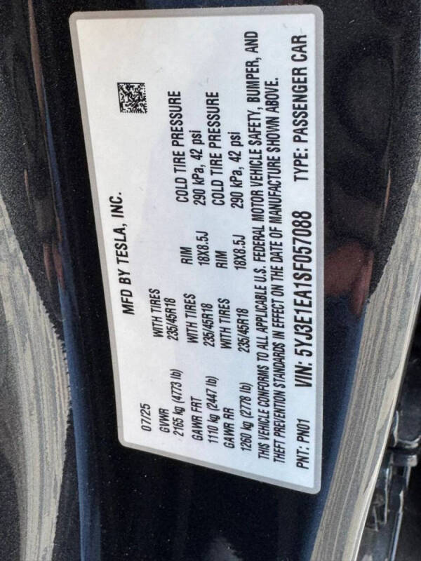 2025 Tesla Model 3 Long Range
