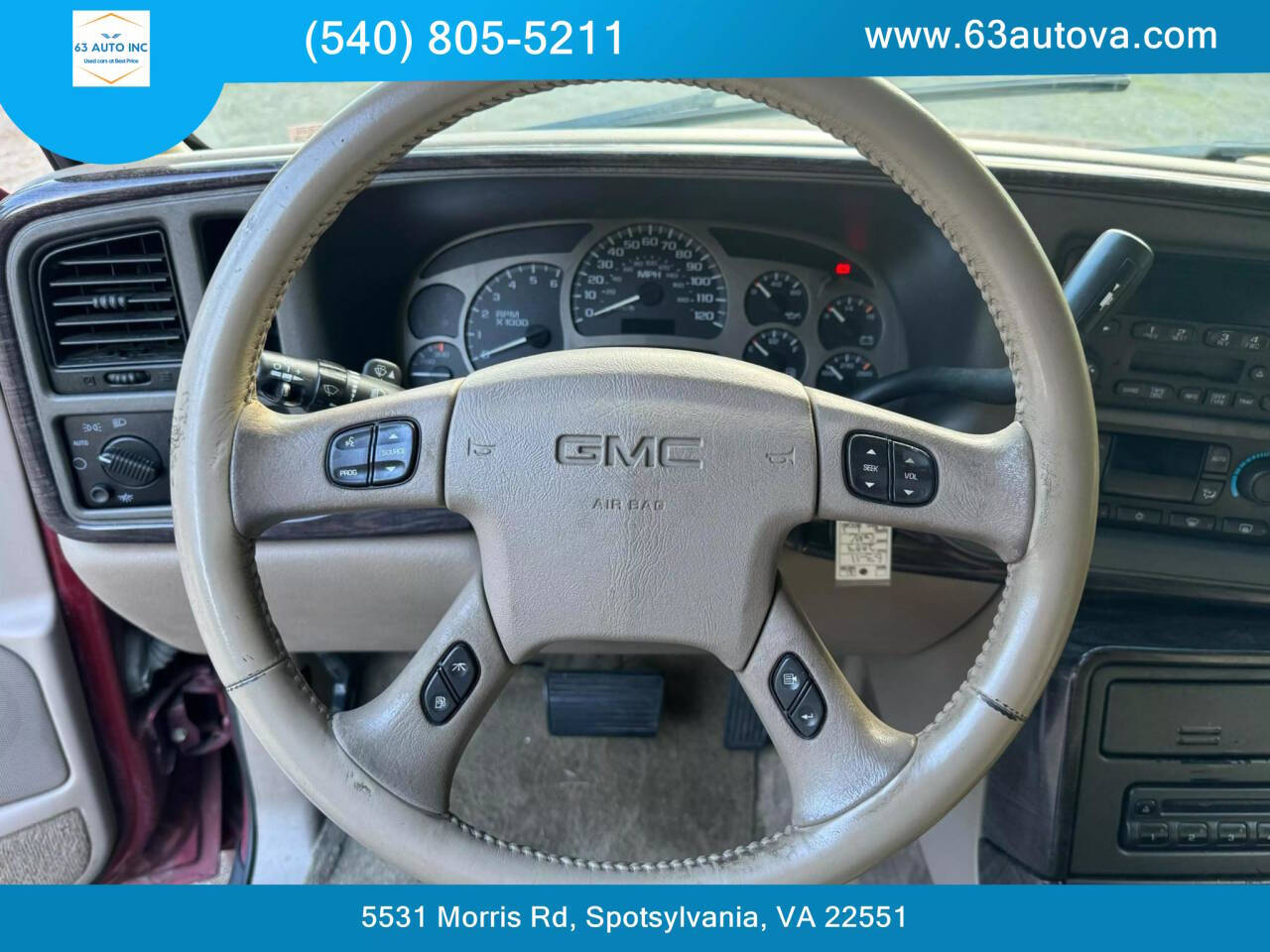 2003 GMC Yukon for sale at 63 Auto Inc in Spotsylvania, VA