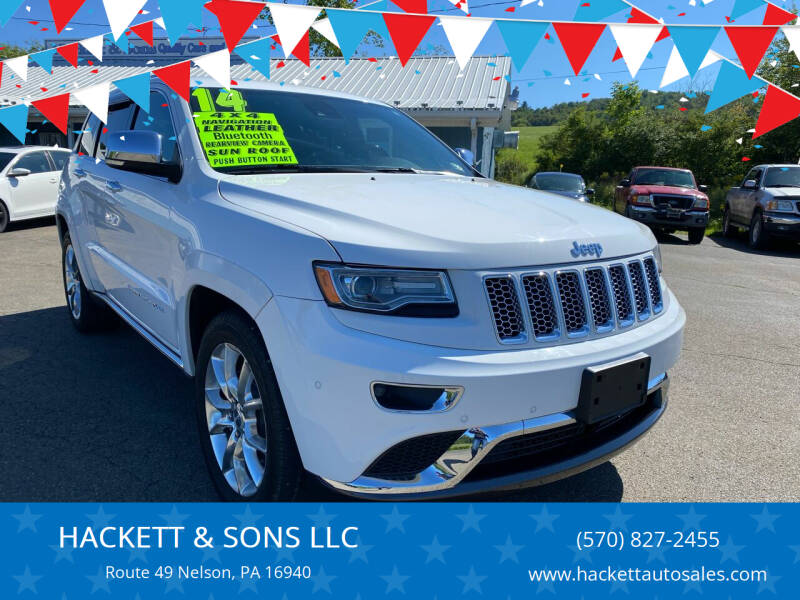 2014 Jeep Grand Cherokee for sale at HACKETT & SONS LLC in Nelson PA