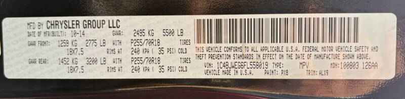 2015 Jeep Wrangler Unlimited