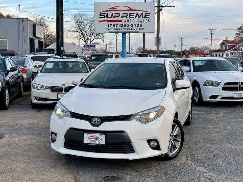 2015 Toyota Corolla for sale at Supreme Auto Sales in Chesapeake VA
