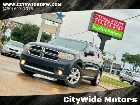 2013 Dodge Durango for sale at CityWide Motors in Garland TX