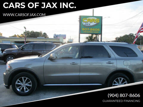 2016 Dodge Durango for sale at CARS OF JAX INC. in Jacksonville FL