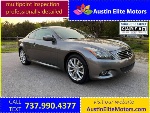 2011 Infiniti G37 Coupe for sale at Austin Elite Motors in Austin TX