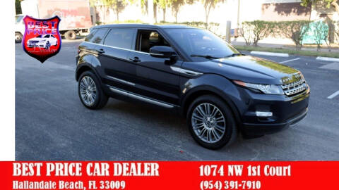 2012 Land Rover Range Rover Evoque for sale at Best Price Car Dealer in Hallandale Beach FL