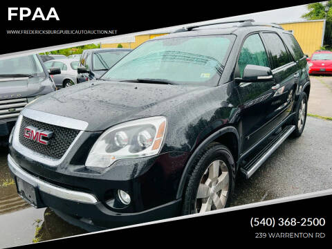 2010 GMC Acadia for sale at FPAA in Fredericksburg VA