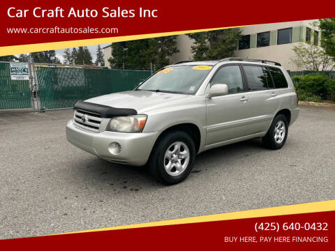 2007 Toyota Highlander for sale at Car Craft Auto Sales Inc in Lynnwood WA
