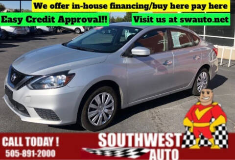 2019 Nissan Sentra for sale at SOUTHWEST AUTO in Albuquerque NM