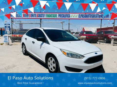 2015 Ford Focus for sale at El Paso Auto Solutions in El Paso TX