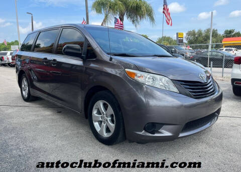 2014 Toyota Sienna for sale at AUTO CLUB OF MIAMI, INC in Miami FL