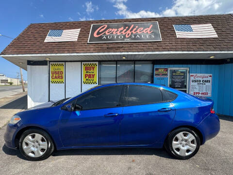 2013 Dodge Dart for sale at Certified Auto Sales, Inc in Lorain OH