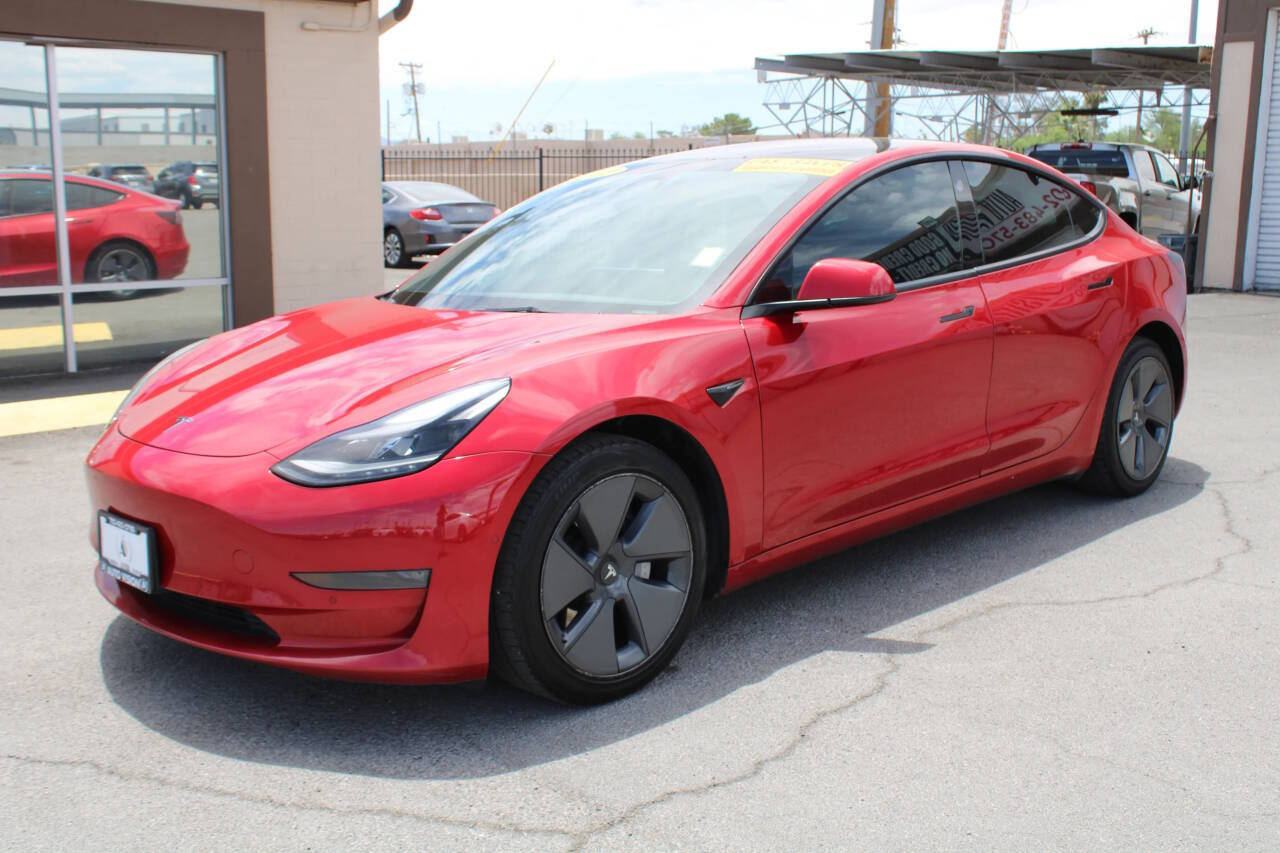 Red 2022 Tesla Model 3 Long Range AWD Long Range 4dr Sedan 2
