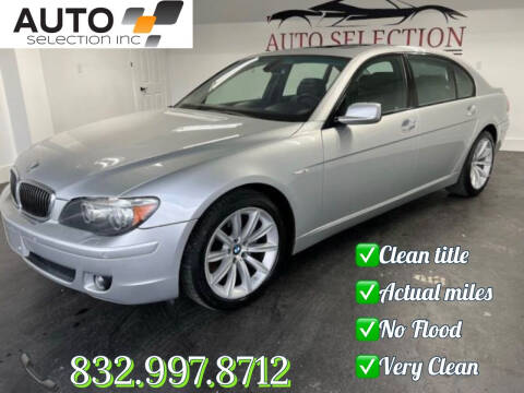 2008 BMW 7 Series for sale at Auto Selection Inc. in Houston TX