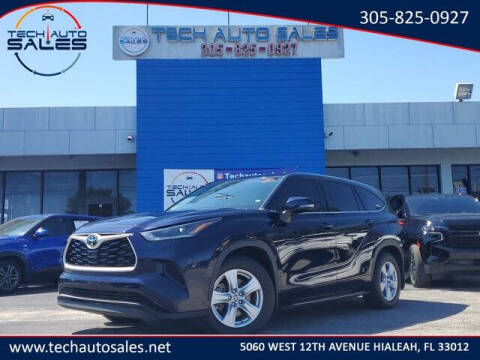 2021 Toyota Highlander for sale at Tech Auto Sales in Hialeah FL
