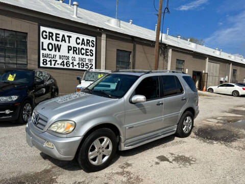 2005 Mercedes-Benz M-Class for sale at BARCLAY MOTOR COMPANY in Arlington TX