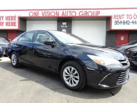 2015 Toyota Camry for sale at One Vision Auto in Hollywood FL