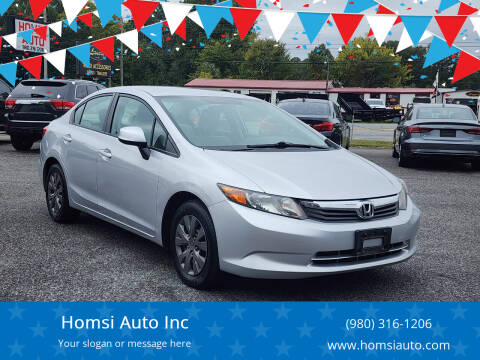 2012 Honda Civic for sale at Homsi Auto Inc in Kannapolis NC