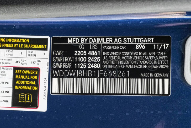 2018 Mercedes-Benz C-Class AMG C 63 S