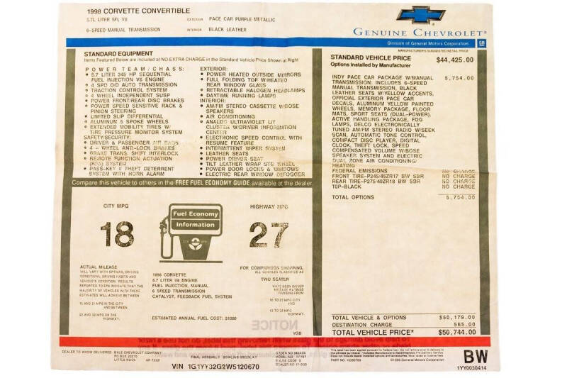 1998 Chevrolet Corvette