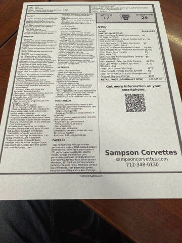 2015 Chevrolet Corvette Stingray Z51