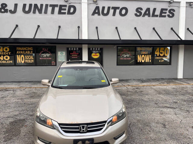 2013 Honda Accord for sale at M & J UNITED AUTO SALES in LAUDERDALE LAKES, FL