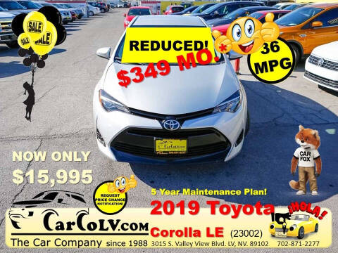 2019 Toyota Corolla for sale at The Car Company - 349 monthly payments in Las Vegas NV